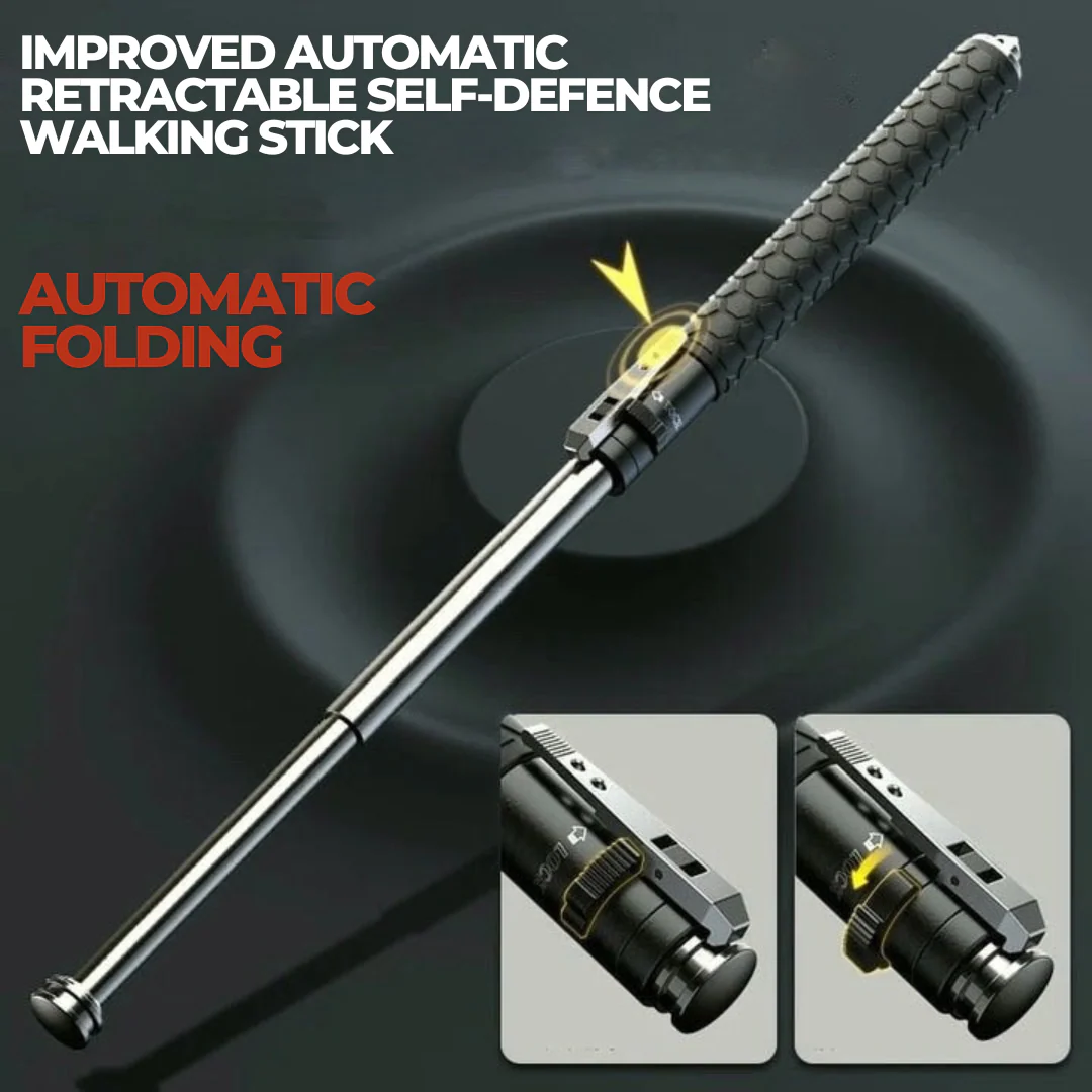 Automatic Hiking Walking Stick Safety Trekking Pole - Image 6