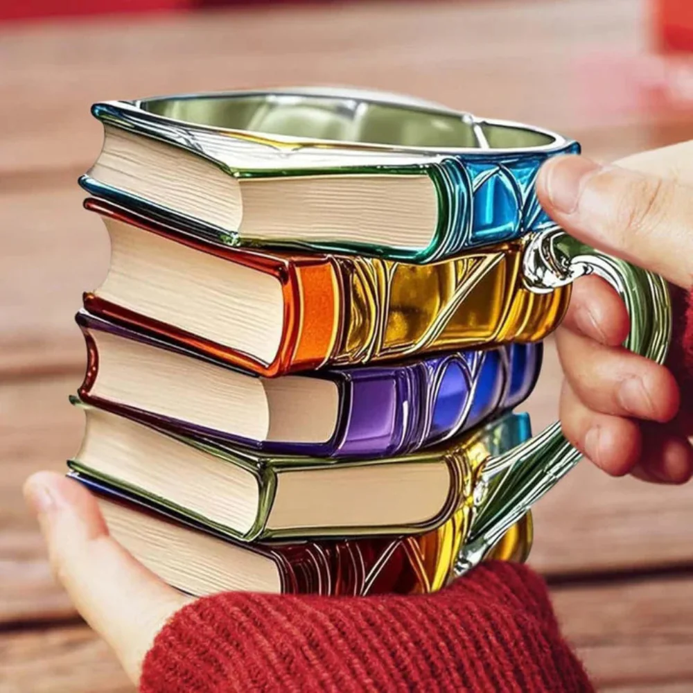 Glass Coffee Mug Book Spine Design - Image 4