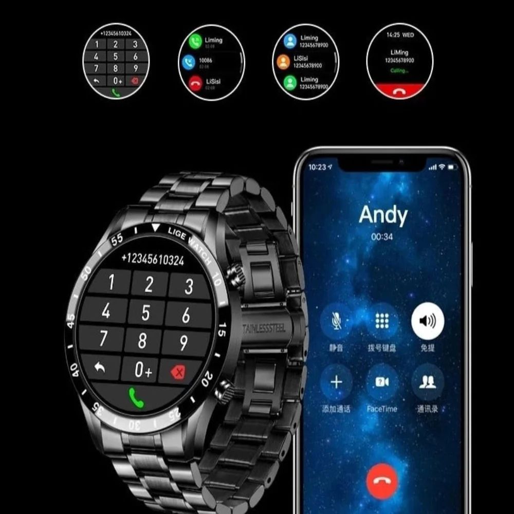 Smartwatch Stainless Steel Modern Health Tracker - Image 5