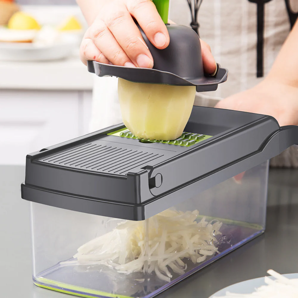 Vegetable Chopper Stainless Steel Manual Dicer Set - Image 3